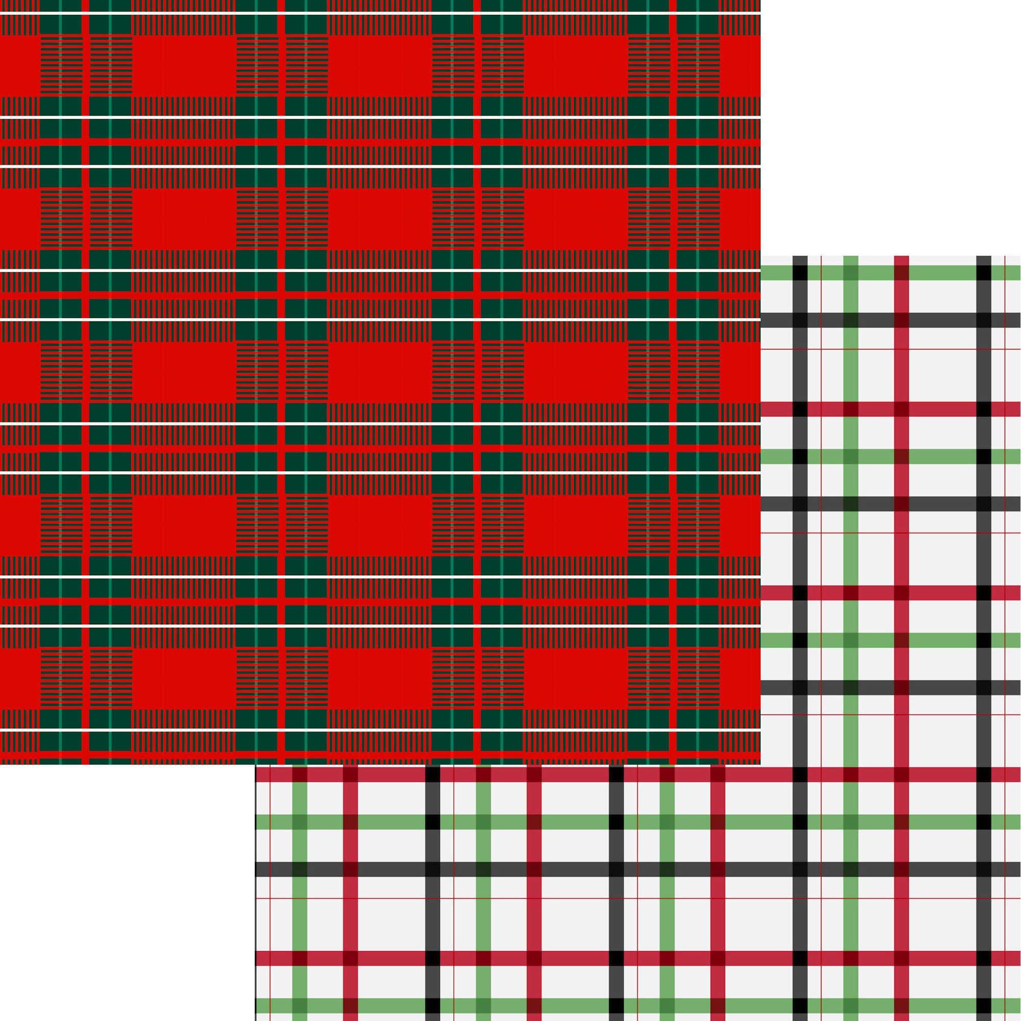 Christmas Patterns Collection Tartan Red 12 x 12 Double-Sided Scrapbook Paper by SSC Designs