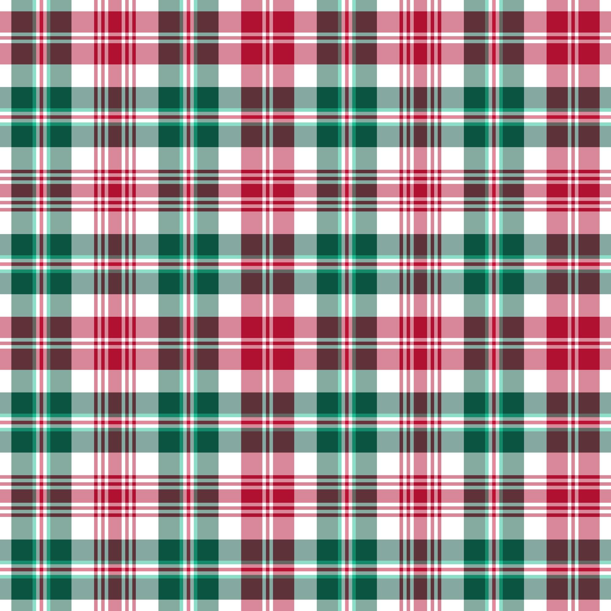 Christmas Patterns Collection Plaid Green 12 x 12 Double-Sided Scrapbook Paper by SSC Designs - Scrapbook Supply Companies