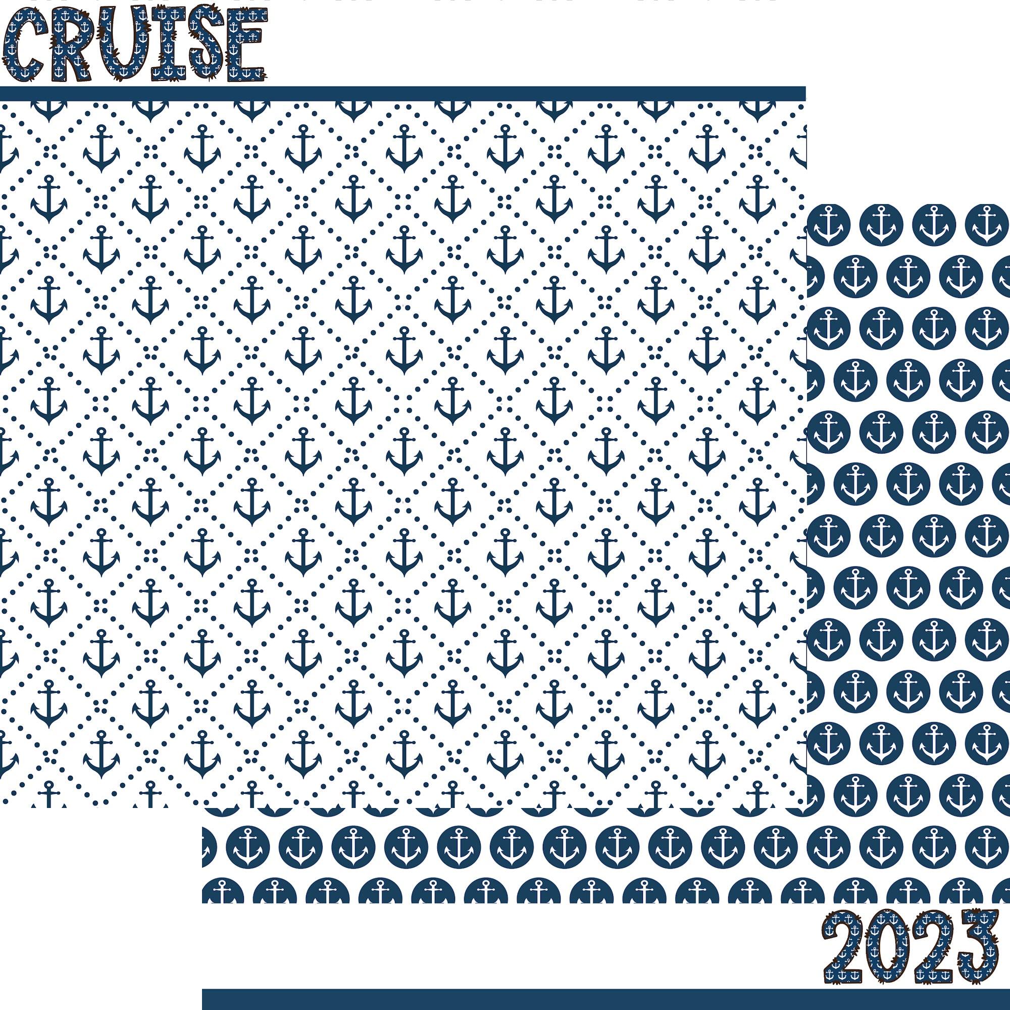 Cruise Collection Cruise 2023 12 x 12 Double-Sided Scrapbook Paper by SSC Designs
