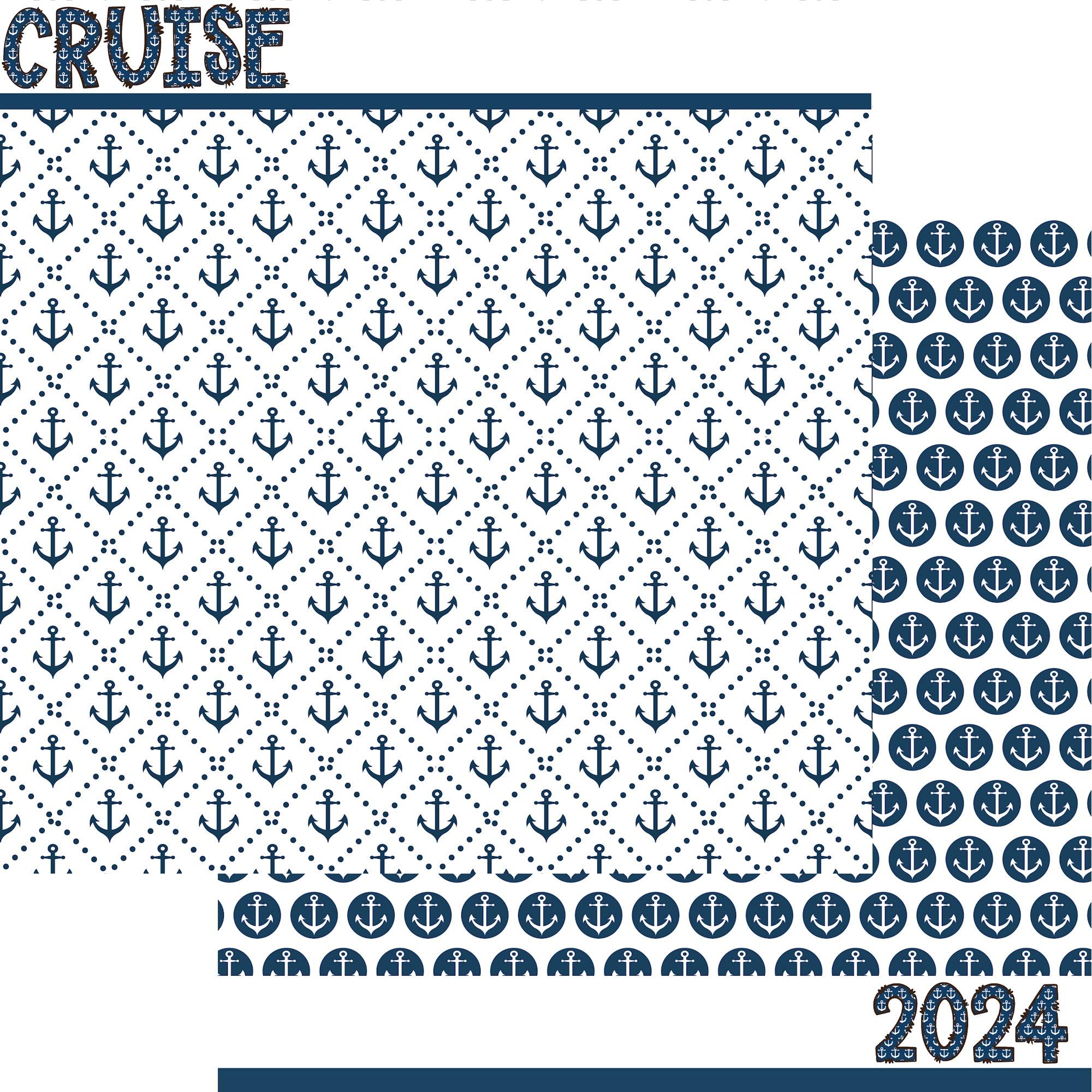 Cruise Collection Cruise 2024 12 x 12 Double-Sided Scrapbook Paper by SSC Designs - Scrapbook Supply Companies