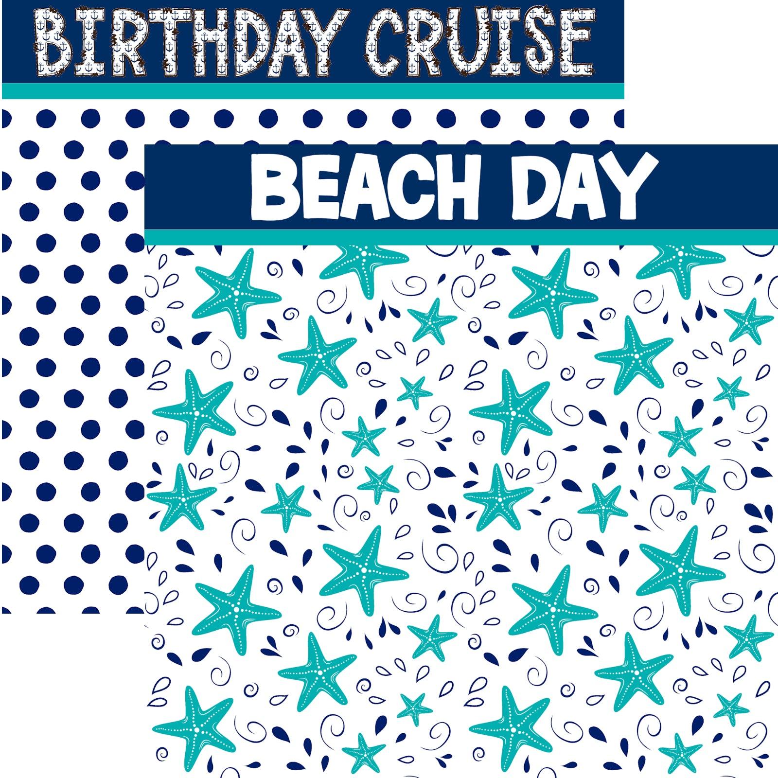 Cruise Collection Birthday Cruise 12 x 12 Double-Sided Scrapbook Paper by SSC Designs