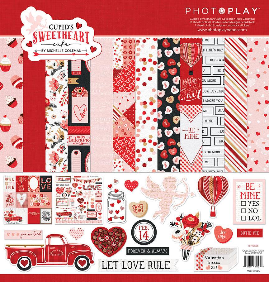 Cupid's Sweetheart Cafe Collection 12 x 12 Paper & Sticker Collection Pack by Photo Play Paper
