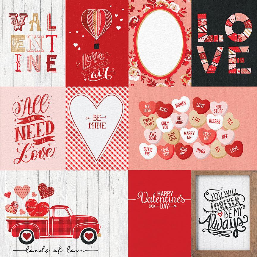 Cupid's Sweetheart Cafe Collection Cupid's Cards 12 x 12 Double-Sided Scrapbook Paper by Photo Play Paper - Scrapbook Supply Companies