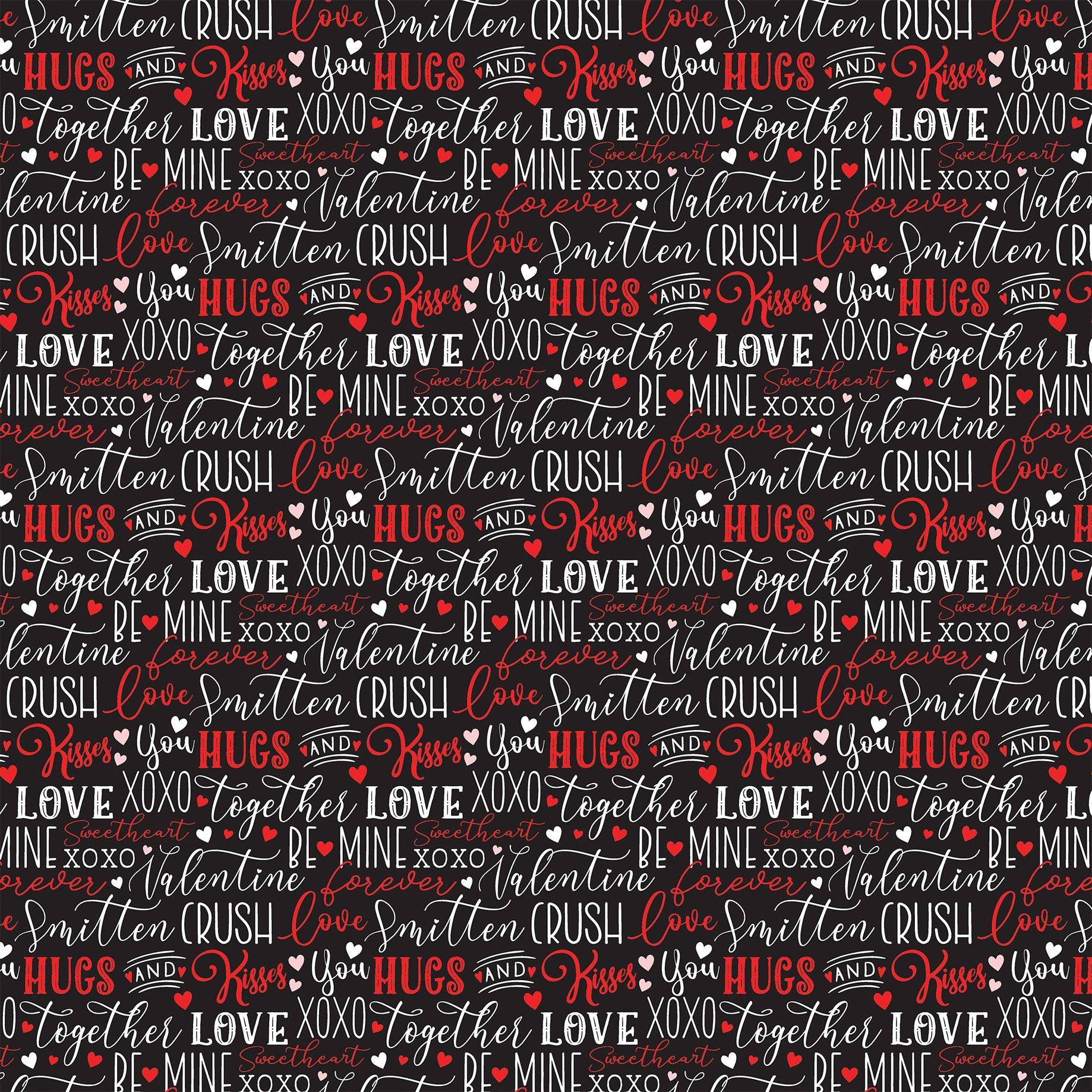 Cupid & Co Collection Love Words 12 x 12 Double-Sided Scrapbook Paper by Echo Park Paper - Scrapbook Supply Companies