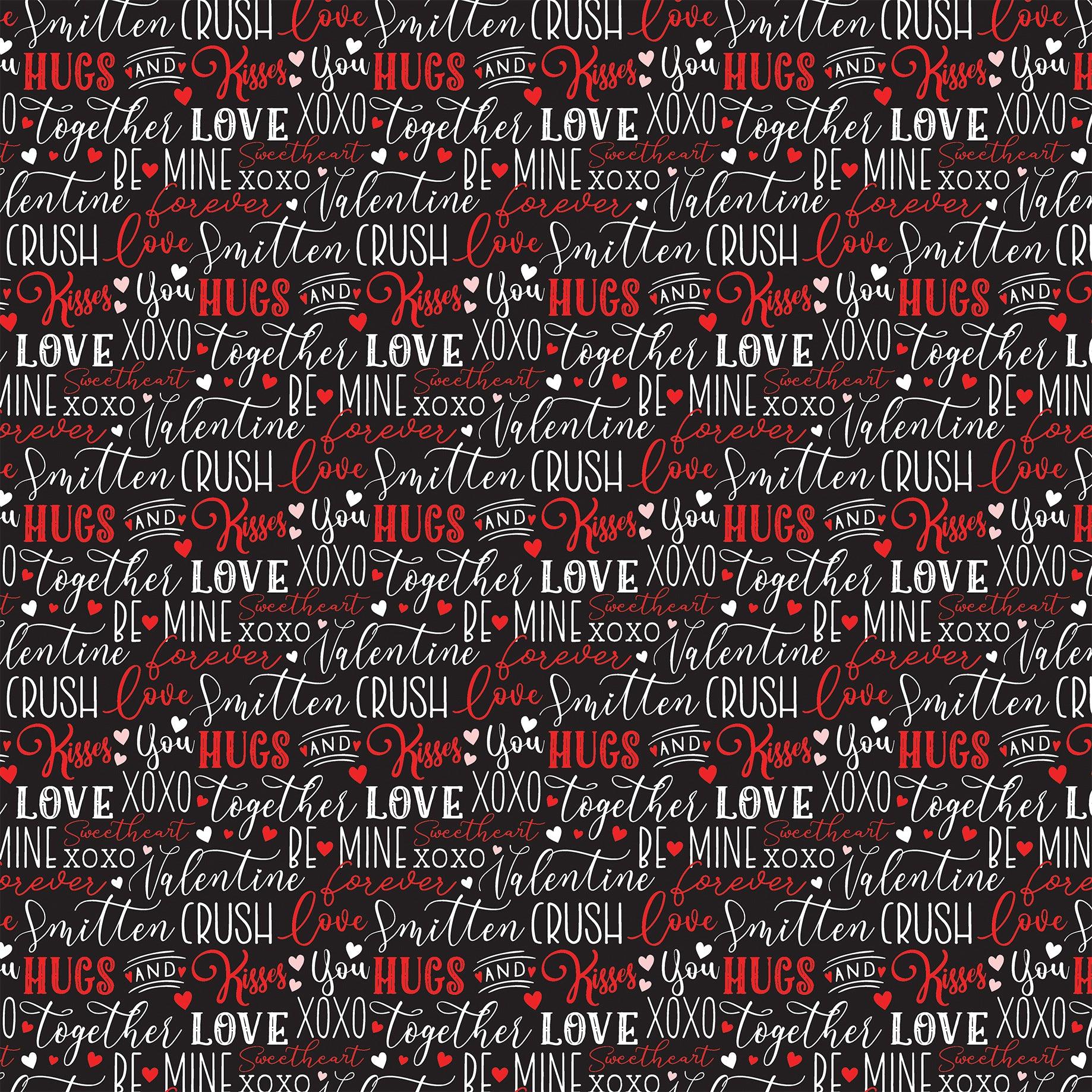 Cupid & Co Collection Love Words 12 x 12 Double-Sided Scrapbook Paper by Echo Park Paper - Scrapbook Supply Companies