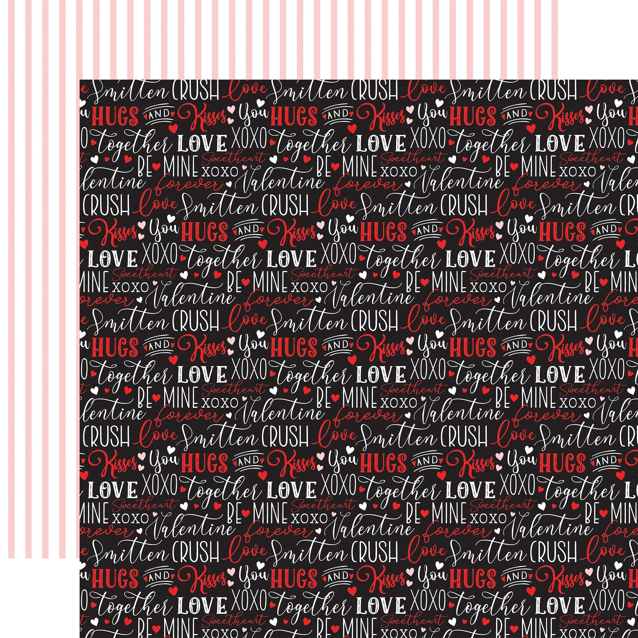 Cupid & Co Collection Love Words 12 x 12 Double-Sided Scrapbook Paper by Echo Park Paper - Scrapbook Supply Companies
