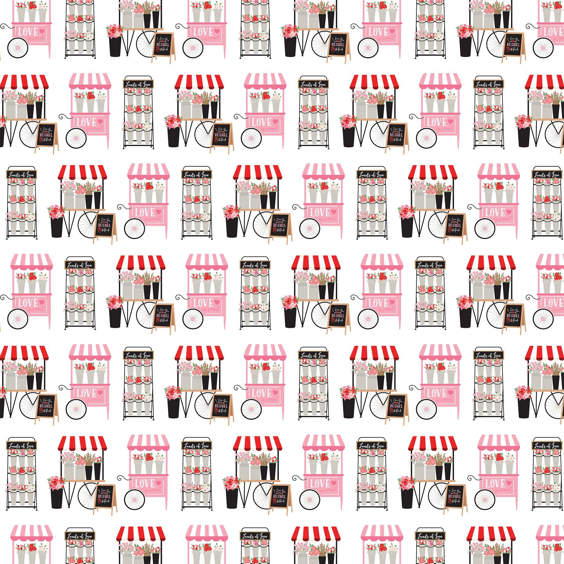 Cupid & Co Collection Fresh Blooms 12 x 12 Double-Sided Scrapbook Paper by Echo Park Paper - Scrapbook Supply Companies