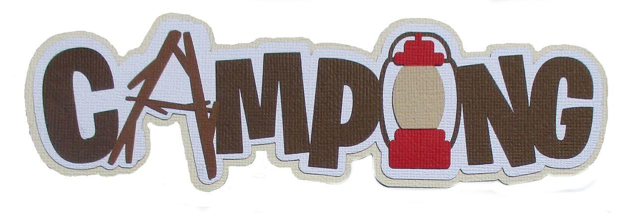 Camping 4-Piece Set Fully-Assembled 3 x 8 Laser Cut Scrapbook Embellishment by SSC Laser Designs