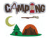 Camping 4-Piece Set Fully-Assembled 3 x 8 Laser Cut Scrapbook Embellishment by SSC Laser Designs