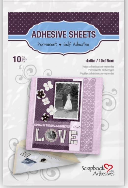 Permanent 4 x 6 Adhesive Sheets - Pkg. of 10 - Scrapbook Supply Companies