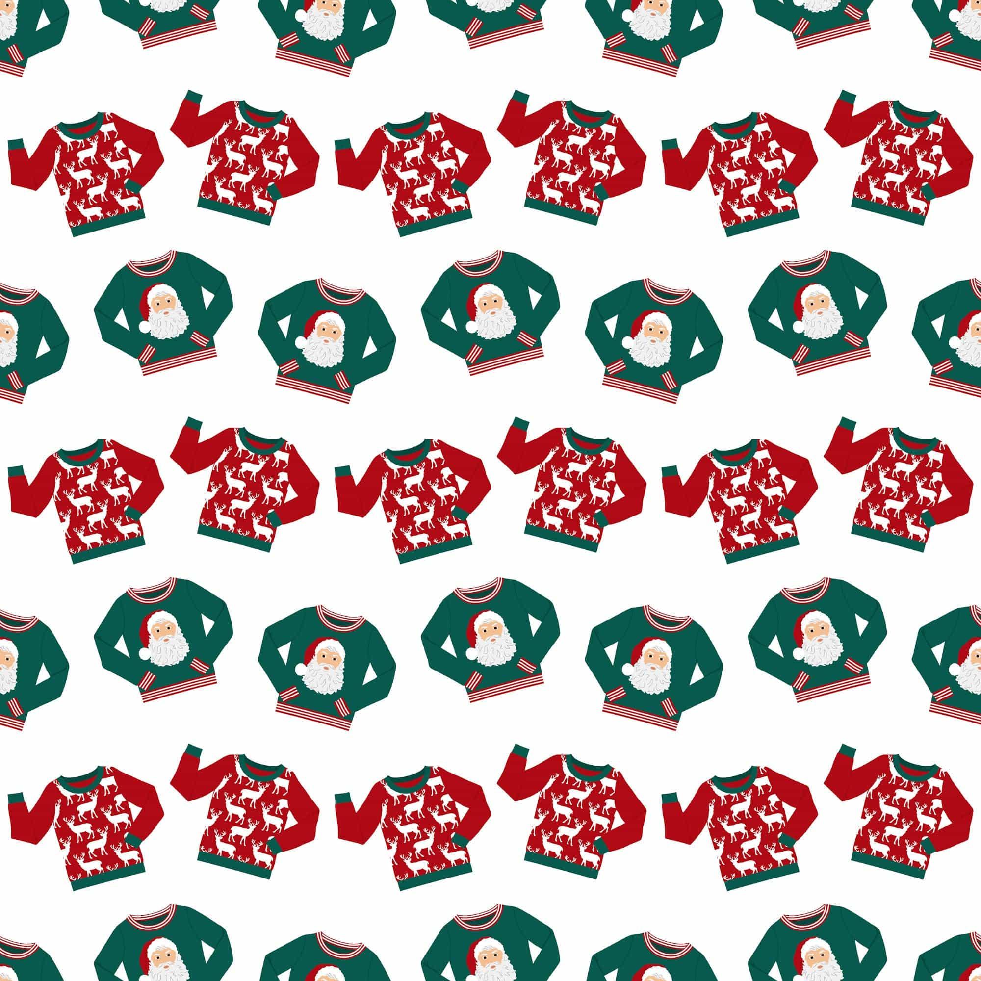 Ugly Christmas Sweater Collection Santa Himself 12 x 12 Double-Sided Scrapbook Paper by SSC Designs - Scrapbook Supply Companies