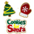 Cookies for Santa 3-Piece Set Fully-Assembled Laser Cut Scrapbook Embellishment by SSC Laser Designs