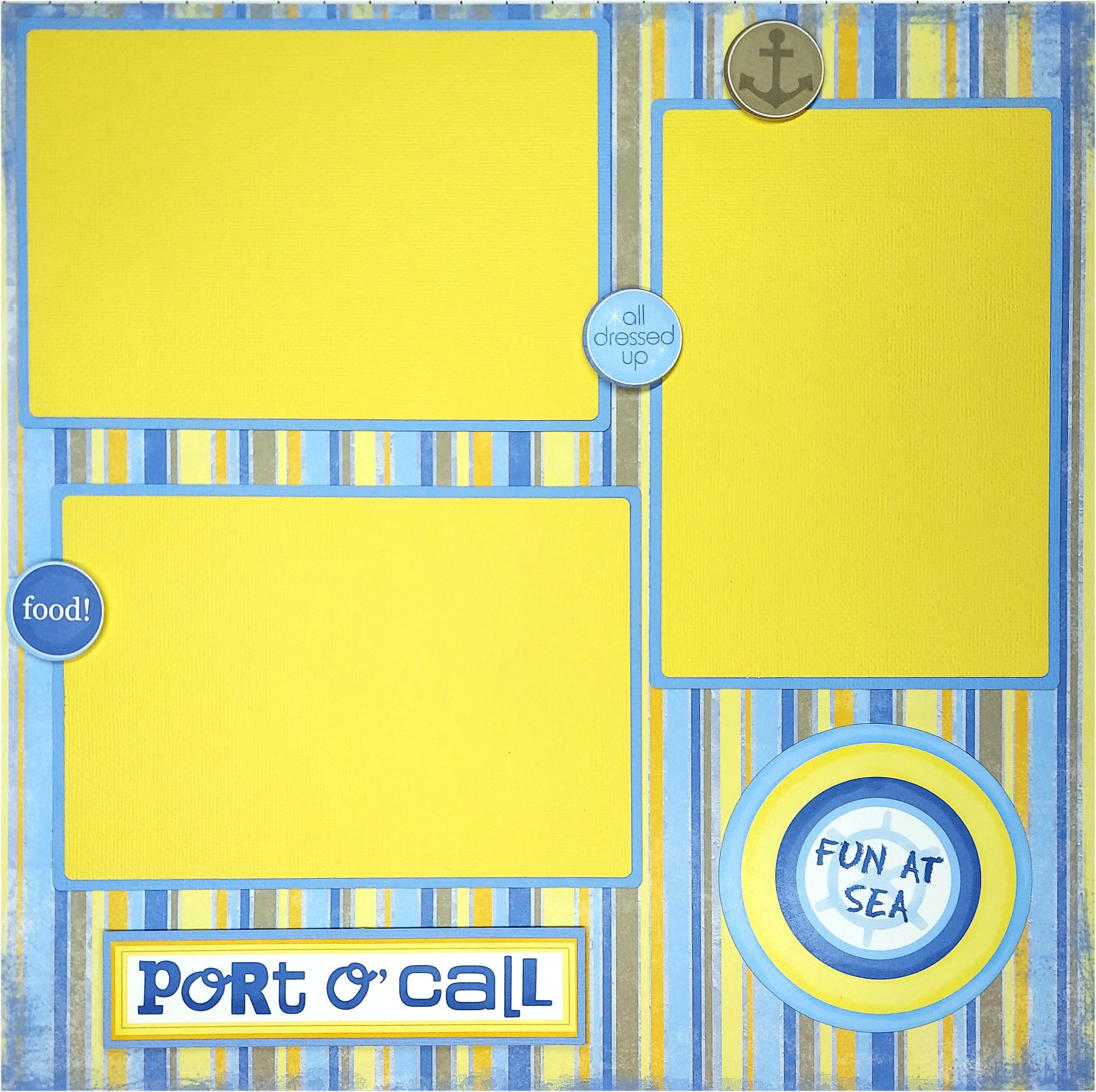 Let's Cruise Premade Embellished Two-Page 12 x 12 Scrapbook Premade by SSC Designs - Scrapbook Supply Companies