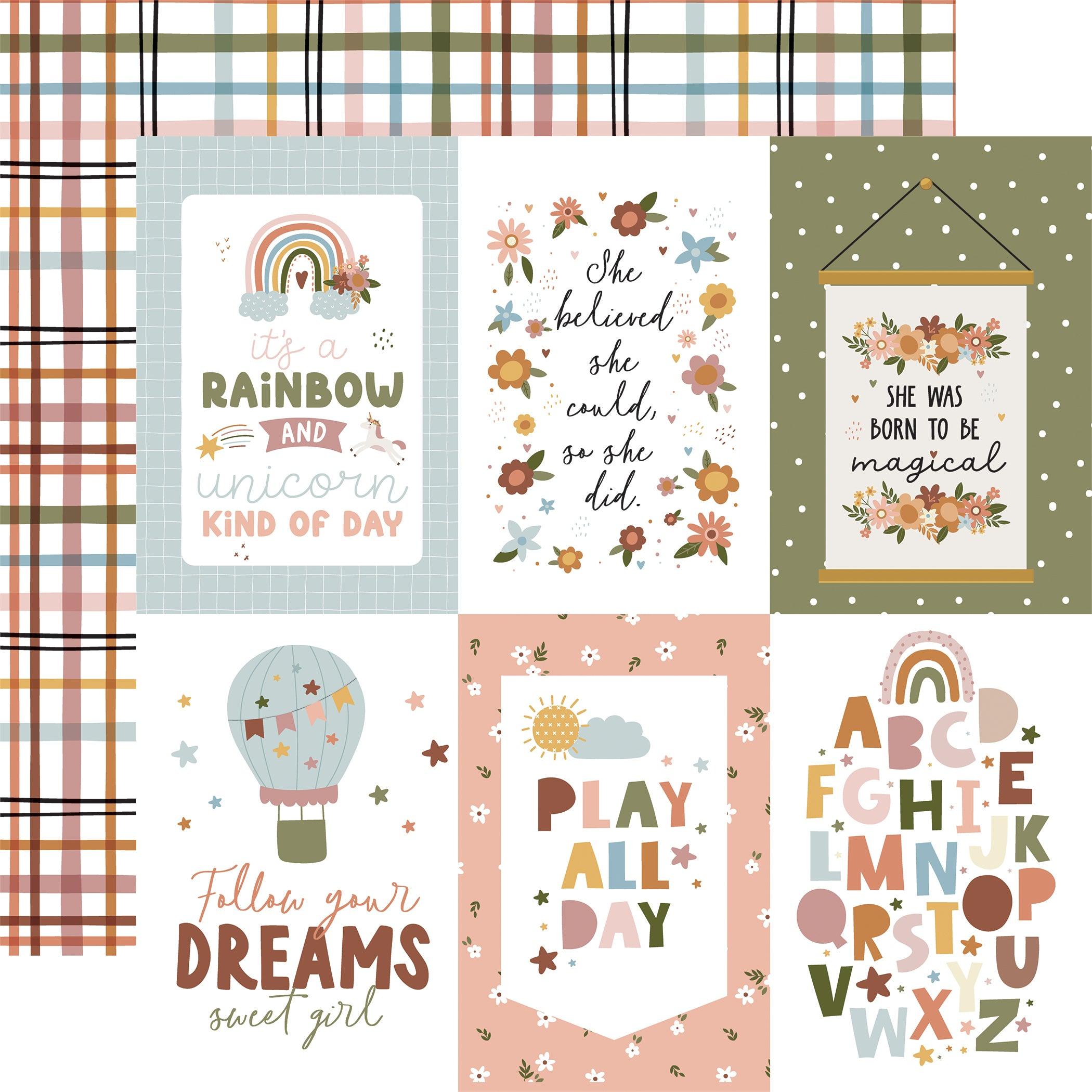 Dream Big Little Girl Collection 12 x 12 Scrapbook Paper & Sticker Pack by Echo Park Paper - Scrapbook Supply Companies
