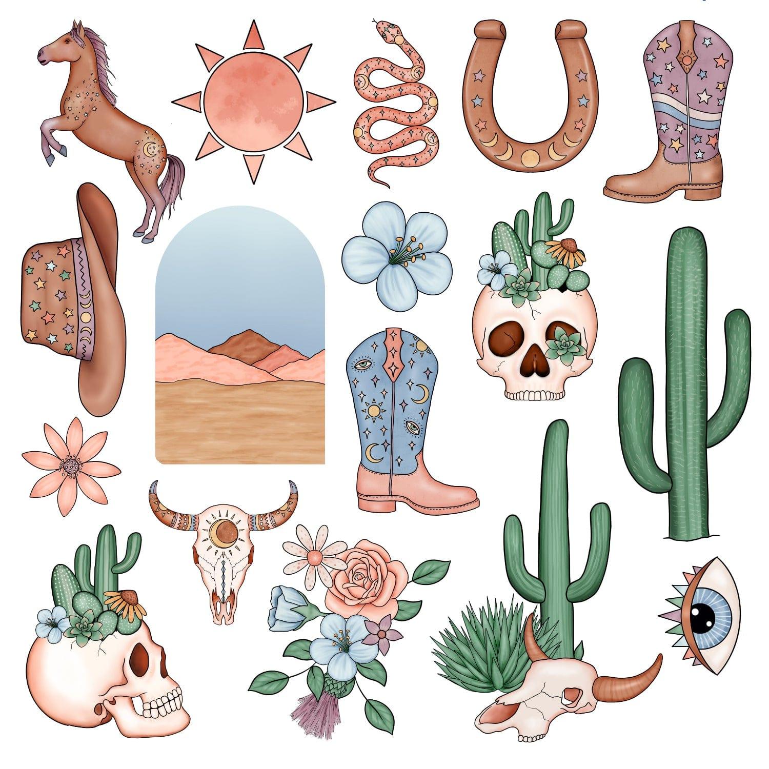 Gaynor Carradice's Desert Dreams Collection Scrapbook Paper & Ephemera Kit by SSC Designs - Scrapbook Supply Companies
