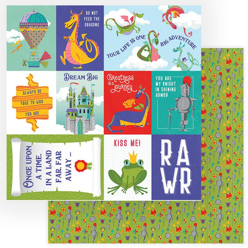 Dragon Dreams Collection Dream Big 12 x 12 Double-Sided Scrapbook Paper by Photo Play Paper - Scrapbook Supply Companies
