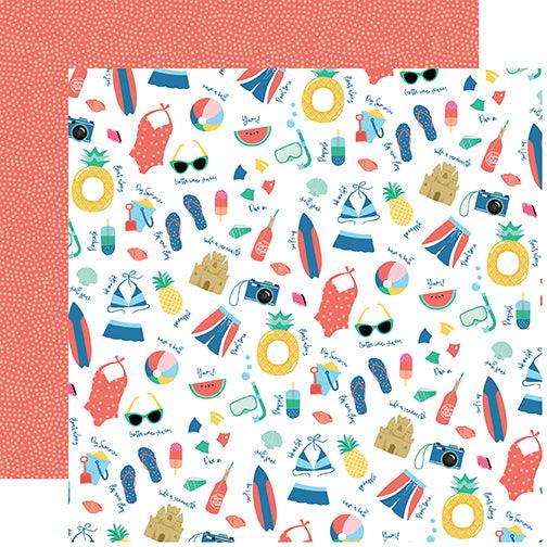 Dive into Summer 13-Piece Collection Kit by Echo Park Paper-12 Papers, 1 Sticker - Scrapbook Supply Companies