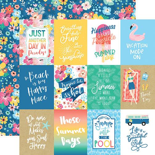 Dive into Summer 13-Piece Collection Kit by Echo Park Paper-12 Papers, 1 Sticker - Scrapbook Supply Companies