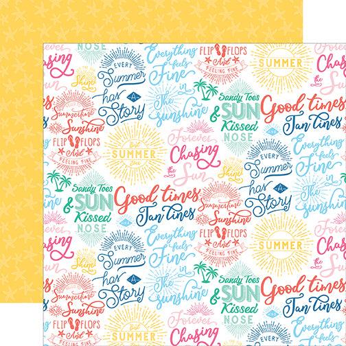 Dive into Summer 13-Piece Collection Kit by Echo Park Paper-12 Papers, 1 Sticker - Scrapbook Supply Companies