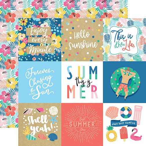 Dive into Summer 13-Piece Collection Kit by Echo Park Paper-12 Papers, 1 Sticker - Scrapbook Supply Companies