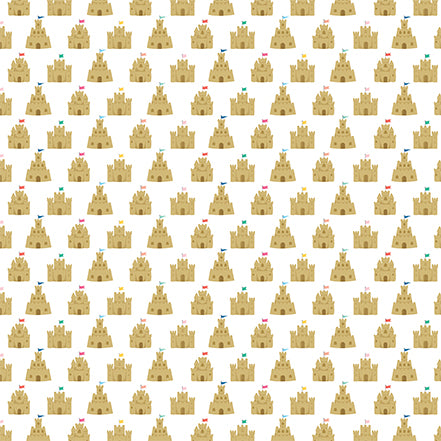 Dive Into Summer Collection Sandcastle Kingdom 12 x 12 Double-Sided Scrapbook Paper by Echo Park Paper