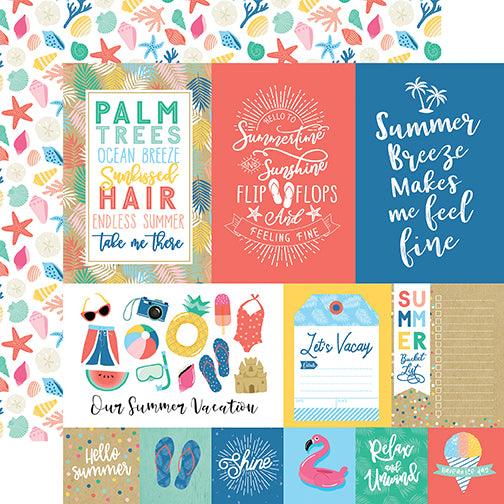 Dive into Summer 13-Piece Collection Kit by Echo Park Paper-12 Papers, 1 Sticker - Scrapbook Supply Companies