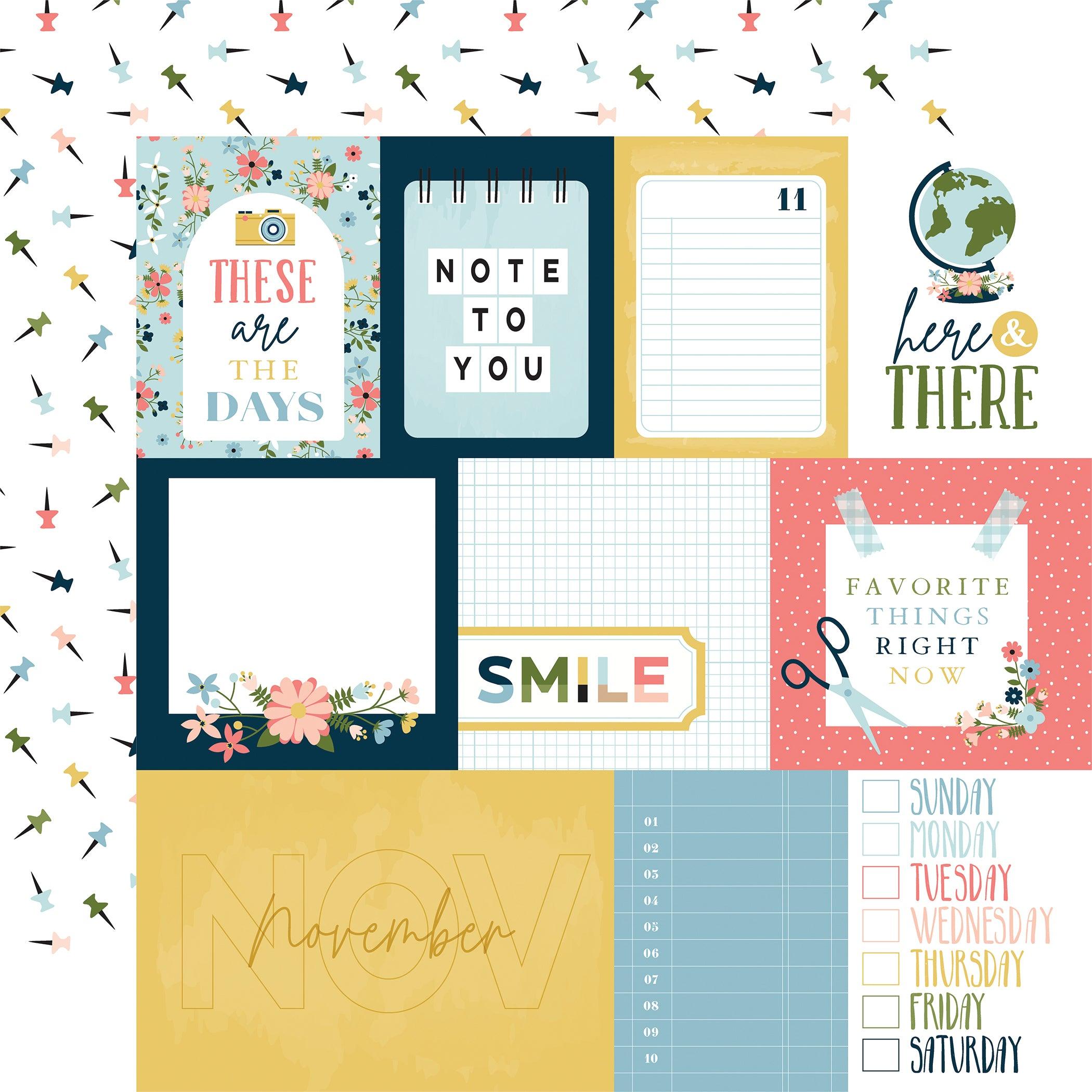 Day In The Life Collection November 12 x 12 Double-Sided Scrapbook Paper by Echo Park Paper - Scrapbook Supply Companies