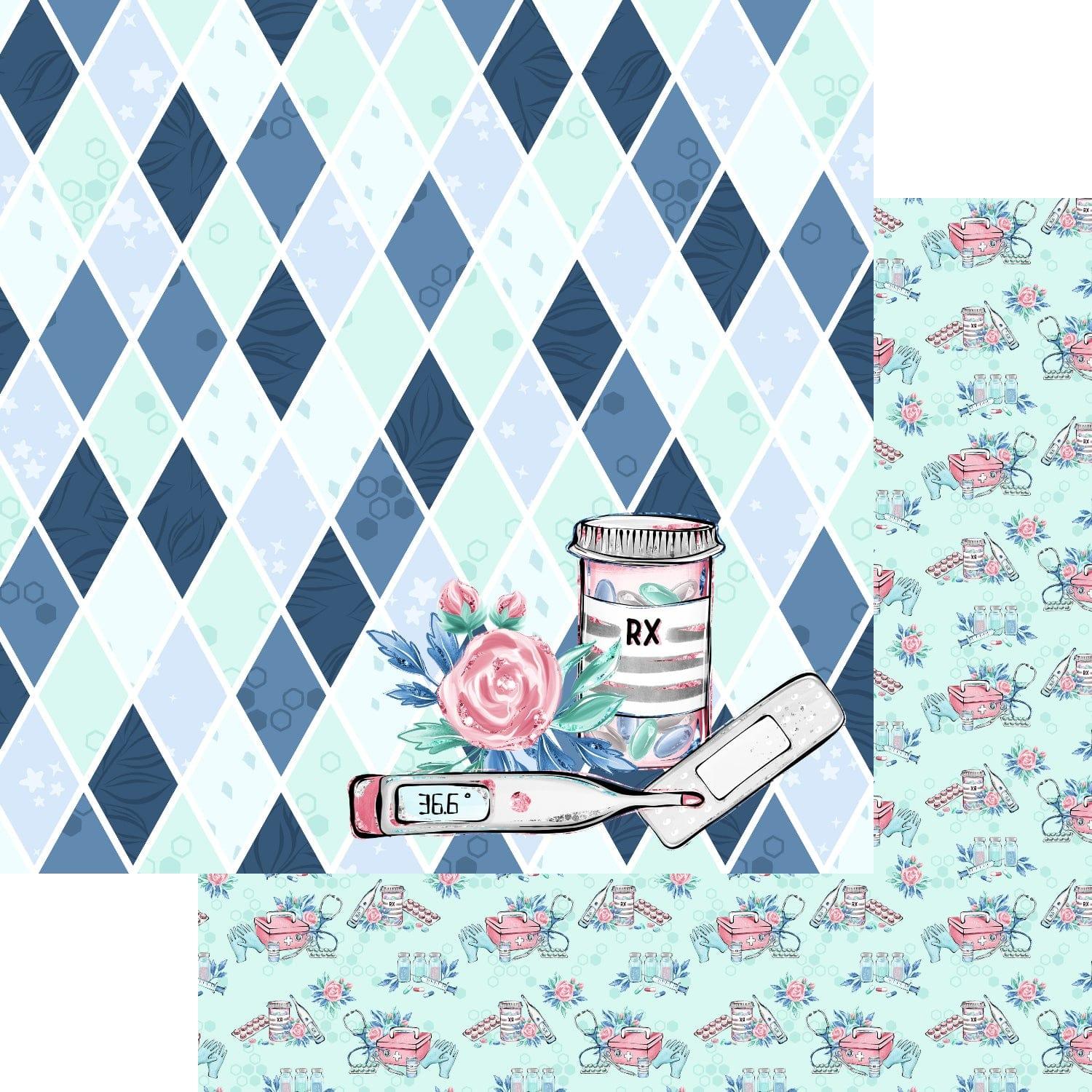 Phantasia Design's Doctors & Nurses 12 x 12 Scrapbook Paper & Embellishment Kit by SSC Designs - Scrapbook Supply Companies