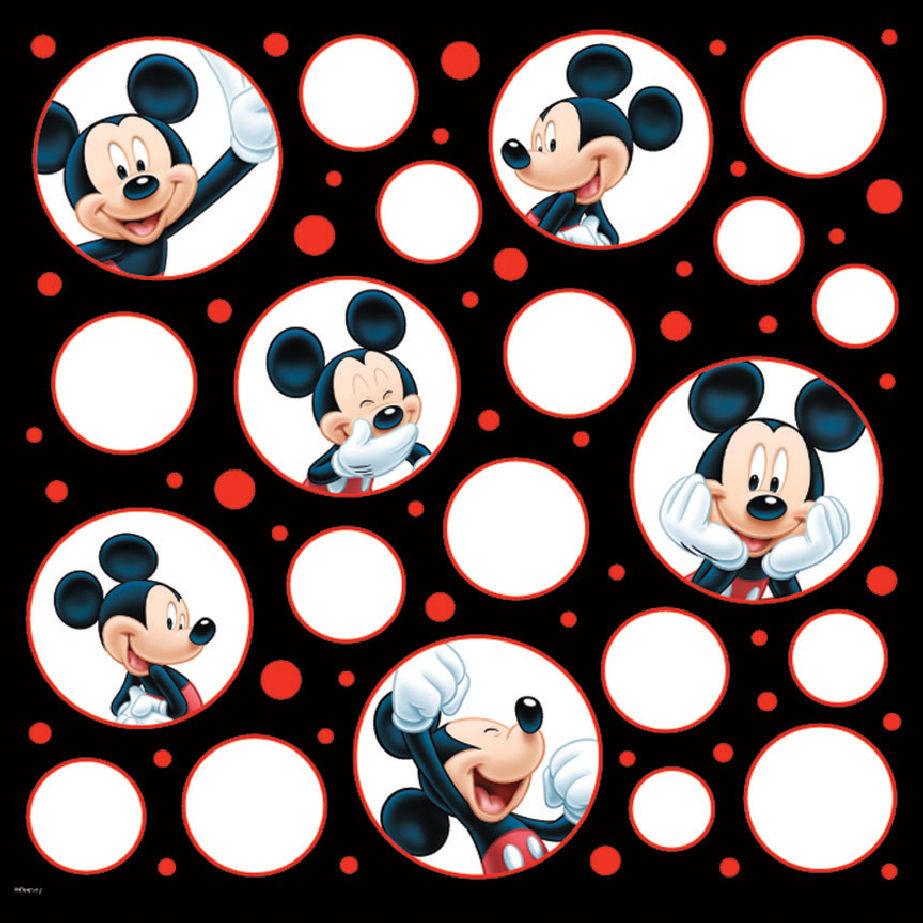 Disney Mickey Mouse Collection Mickey Circles 12 x 12 Textured Scrapbook Paper by EK Success - Scrapbook Supply Companies