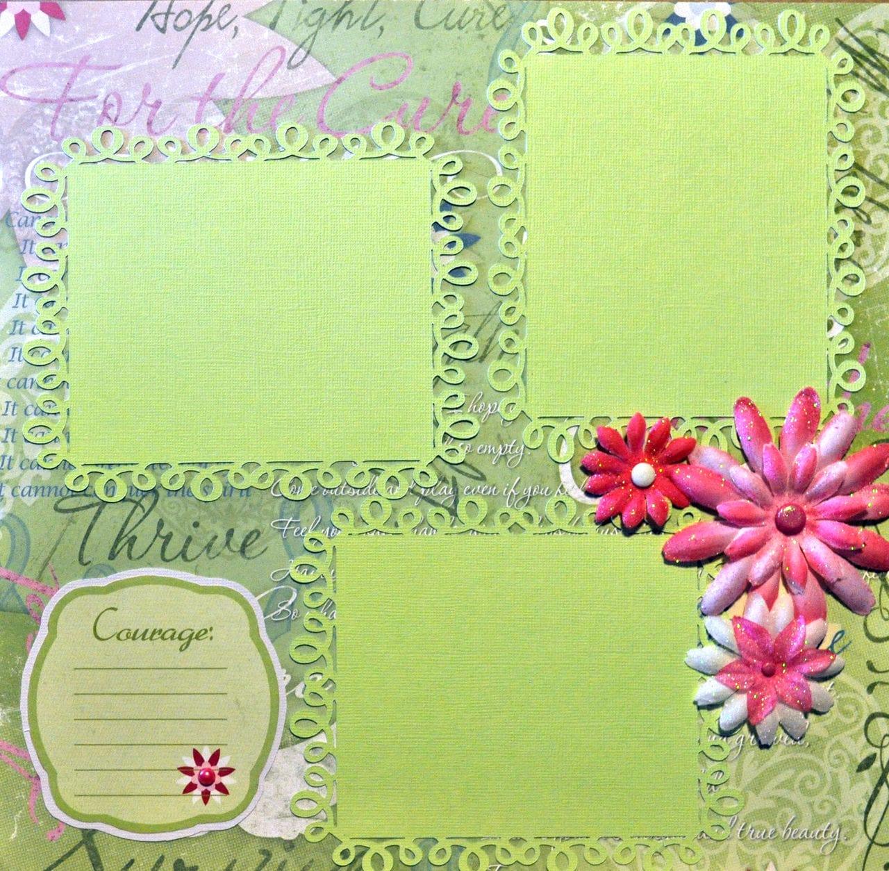 Hope For A Cure Collection Thoughts & Feelings Journaling 12 x 12 Scrapbook Paper by Karen Foster Design - Scrapbook Supply Companies