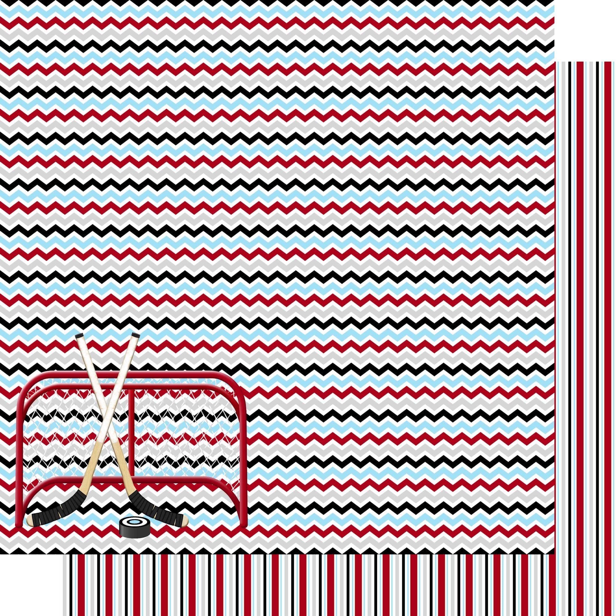 Drop The Puck Collection Light The Lamp 12 x 12 Double-Sided Scrapbook Paper by SSC Designs