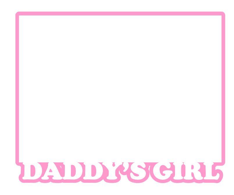 Daddy's Girl 5.25 x 7.25 Laser Cut Photo Mat Frame Scrapbook Embellishment by SSC Laser Designs