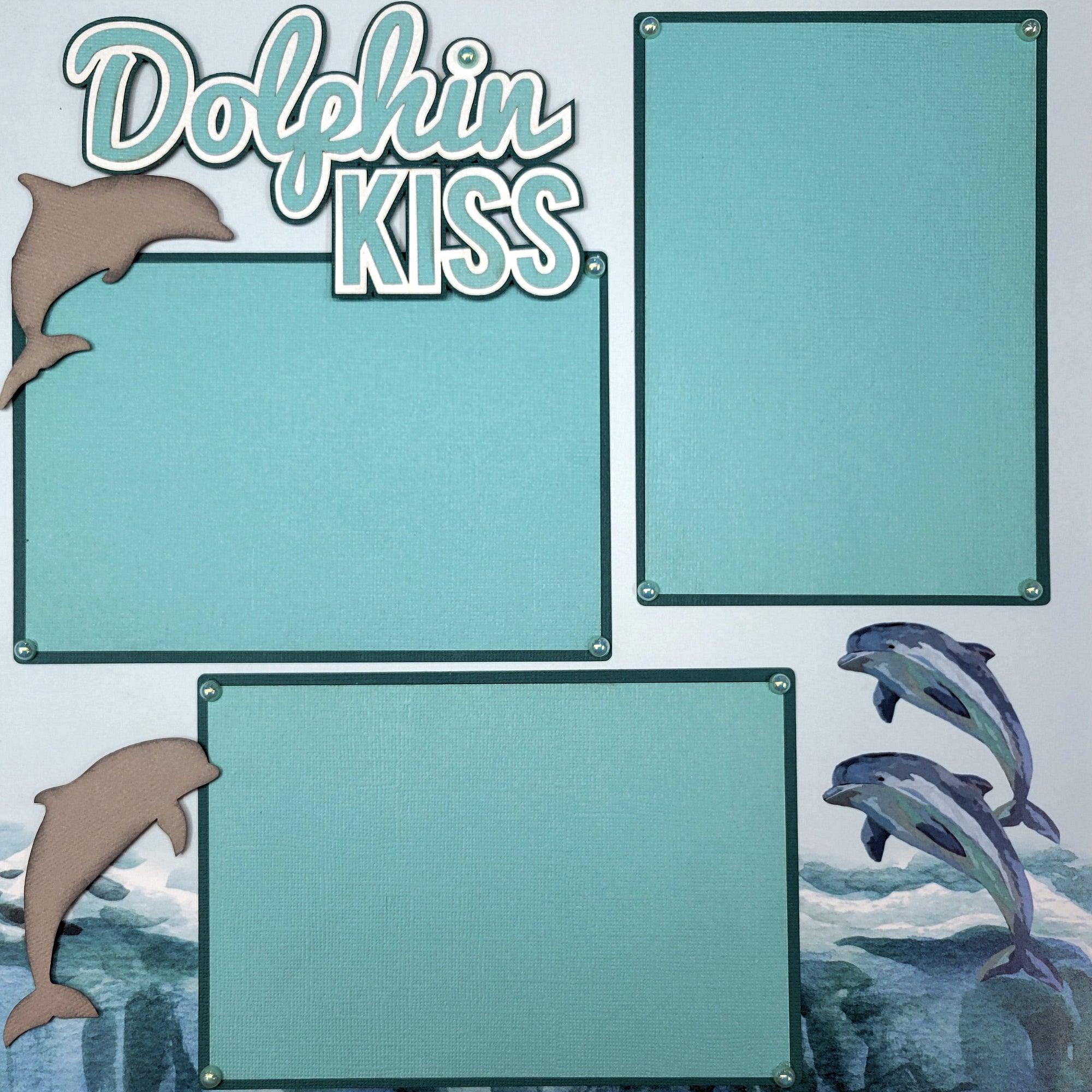 Dolphin Encounter Premade Embellished Two-Page 12 x 12 Scrapbook Premade by SSC Designs - Scrapbook Supply Companies