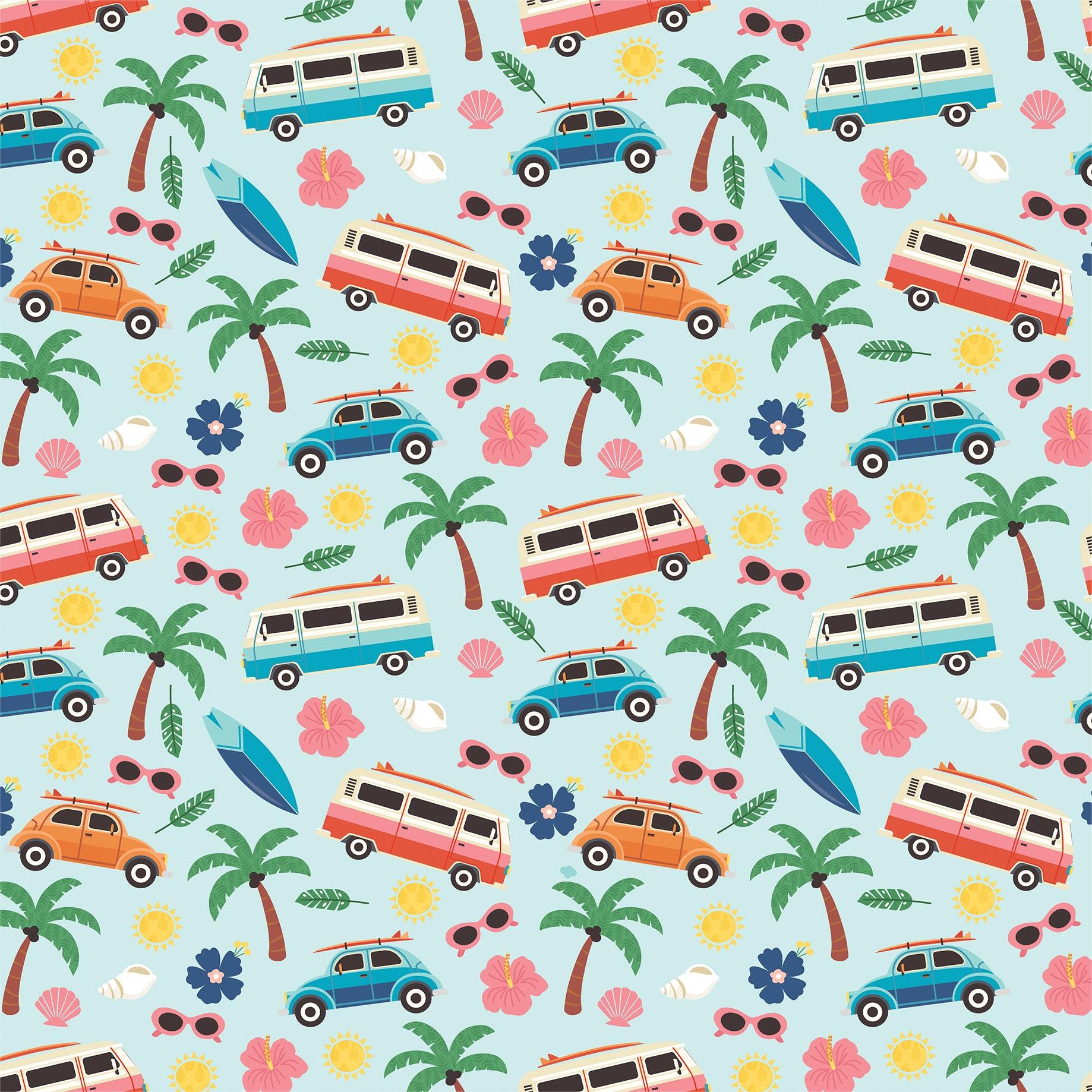 Endless Summer Collection Summer Vibes 12 x 12 Double-Sided Scrapbook Paper by Echo Park Paper - Scrapbook Supply Companies