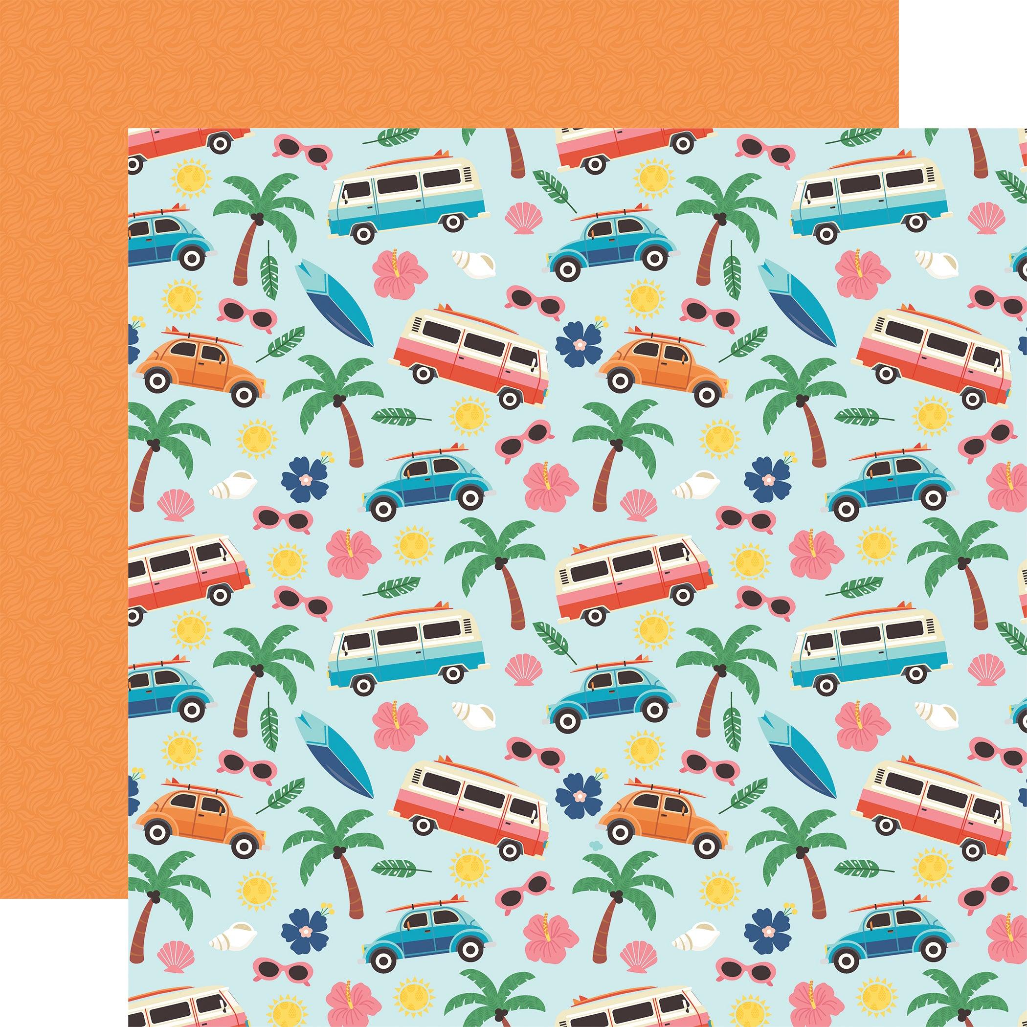 Endless Summer Collection Summer Vibes 12 x 12 Double-Sided Scrapbook Paper by Echo Park Paper - Scrapbook Supply Companies