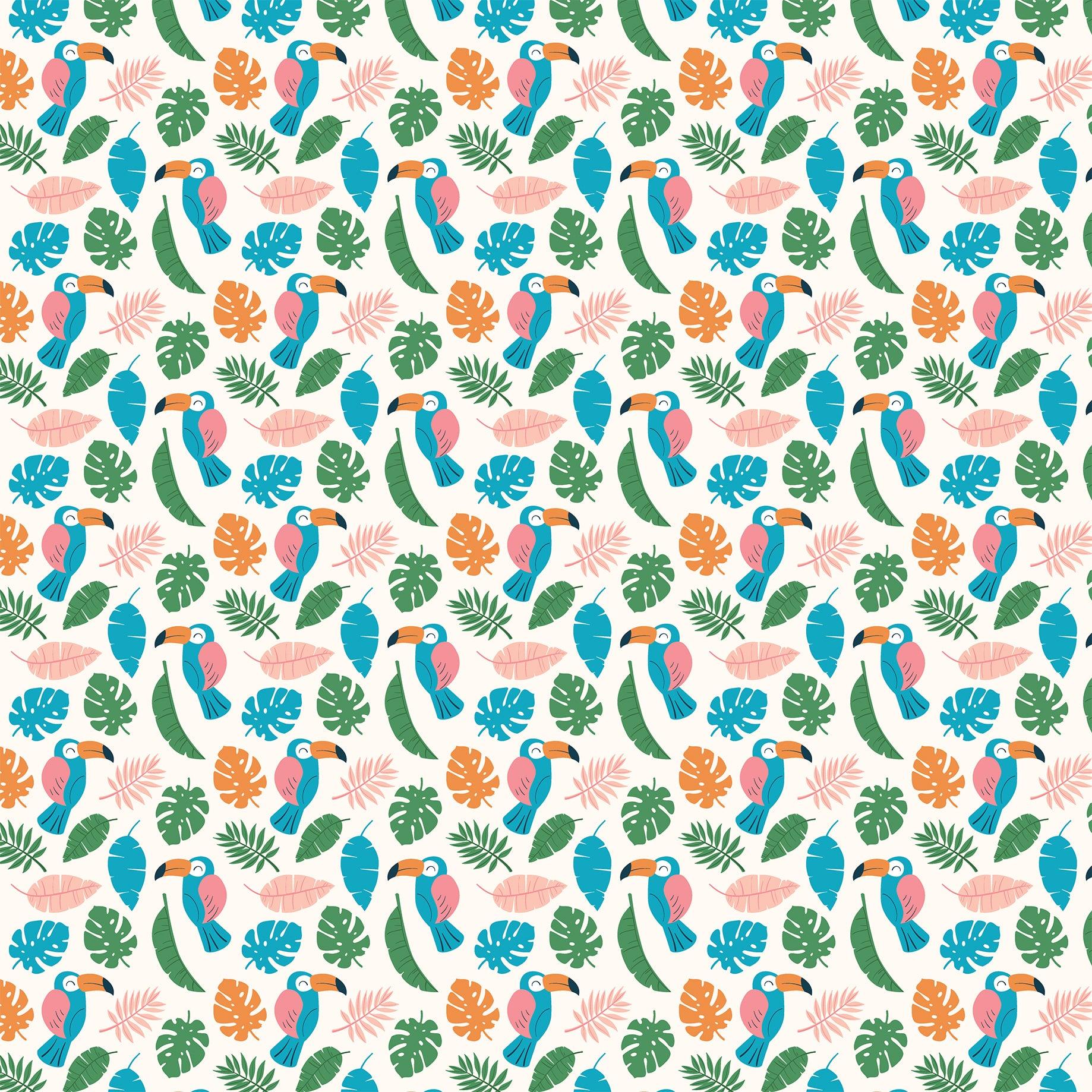 Endless Summer Collection Tropical Paradise 12 x 12 Double-Sided Scrapbook Paper by Echo Park Paper - Scrapbook Supply Companies