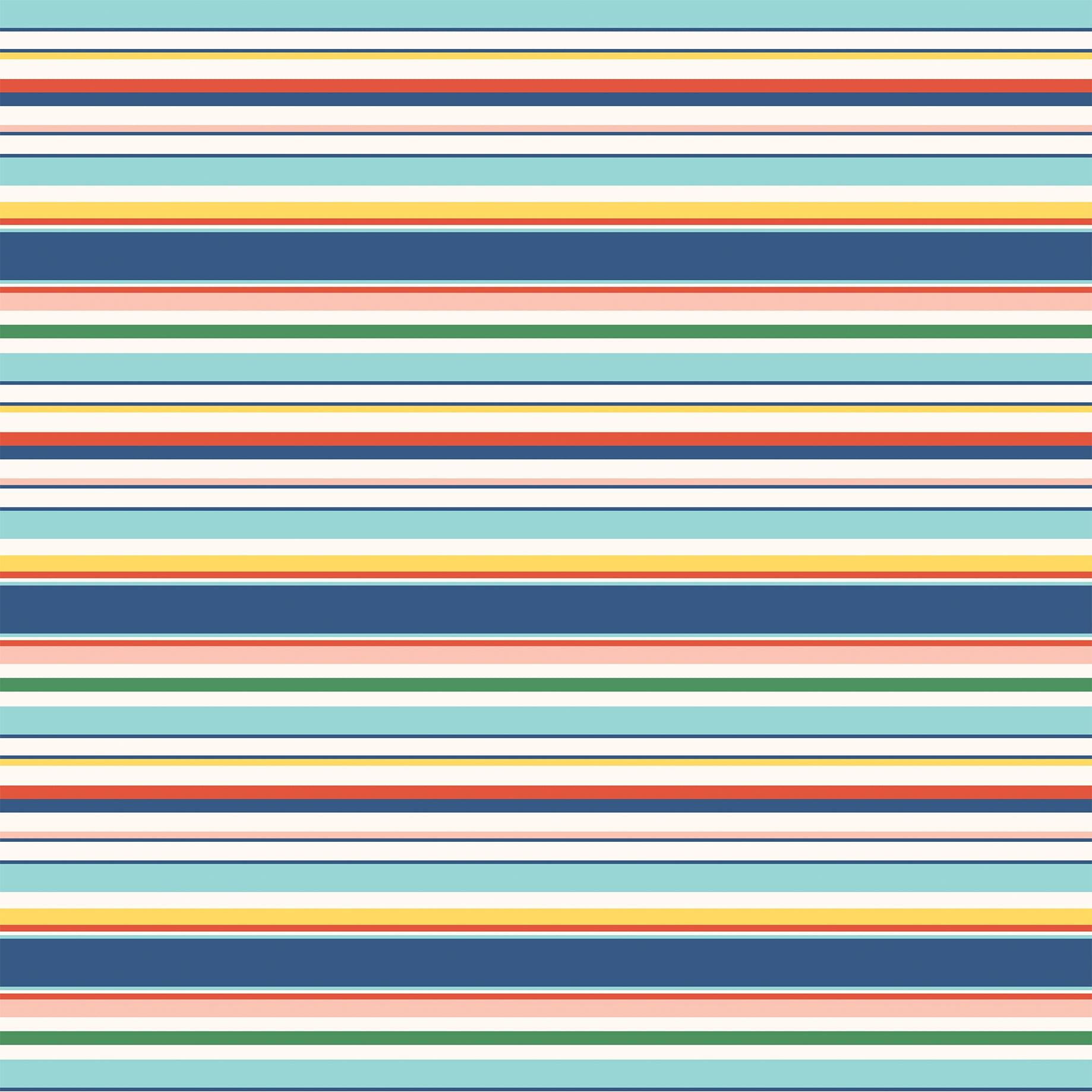 Endless Summer Collection Beach Towel 12 x 12 Double-Sided Scrapbook Paper by Echo Park Paper - Scrapbook Supply Companies