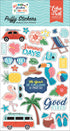 Endless Summer Collection 4 x 7 Puffy Stickers Scrapbook Embellishments by Echo Park Paper - Scrapbook Supply Companies