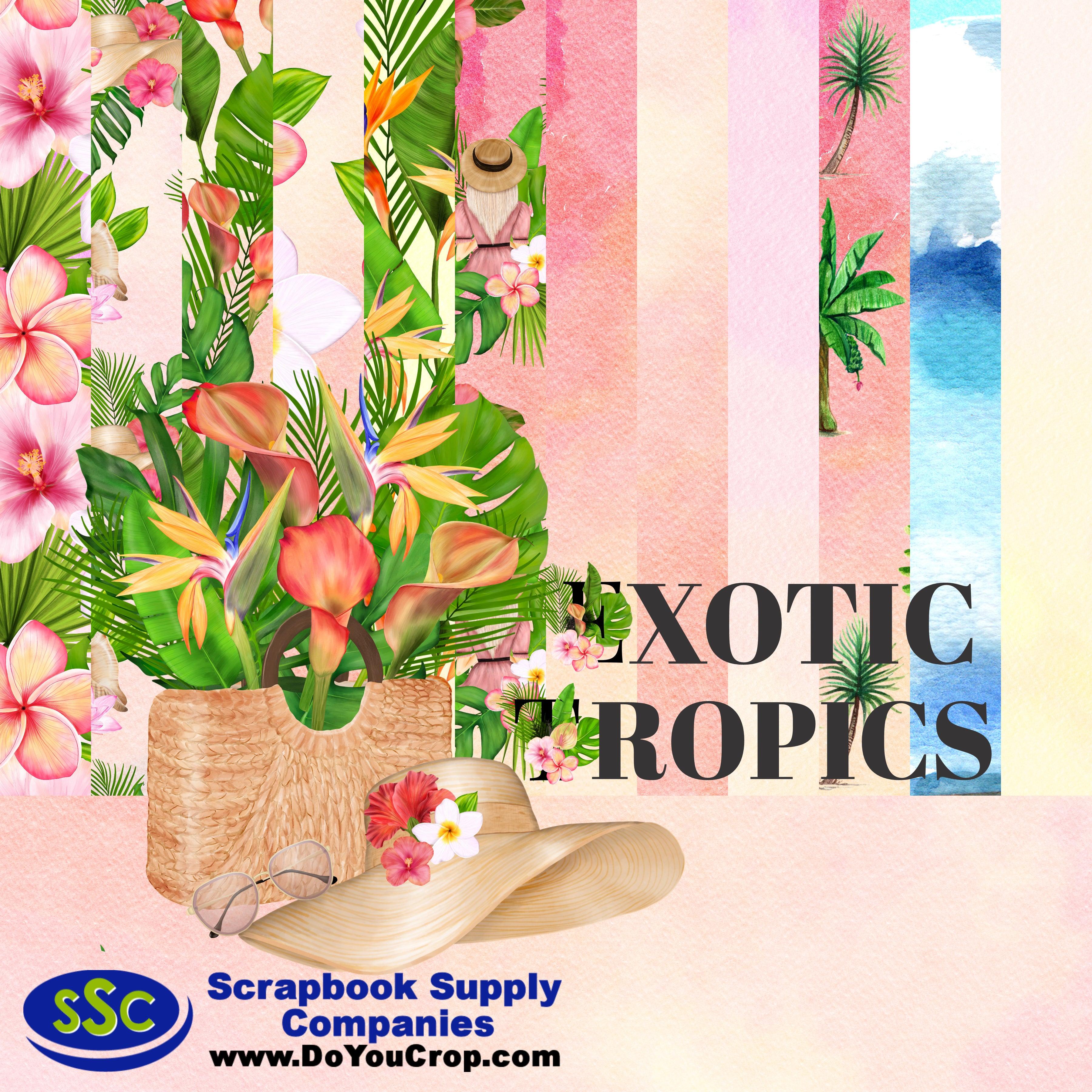 Exotic Tropics 12 x 12 Scrapbook Paper & Embellishment Kit by SSC Designs
