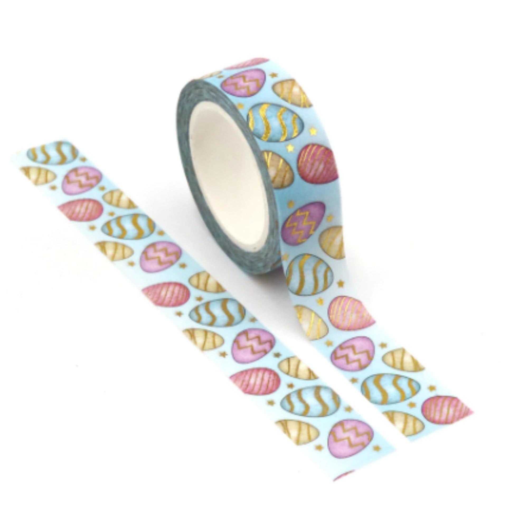 TW Collection Easter Eggs Gold Foiled Scrapbook Washi Tape by SSC Designs - 15mm x 30 Feet