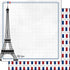 Travel Adventure Collection Eiffel Tower 12 x 12 Double-Sided Scrapbook Paper by Scrapbook Customs