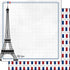 Travel Adventure Collection Eiffel Tower 12 x 12 Double-Sided Scrapbook Paper by Scrapbook Customs - Scrapbook Supply Companies