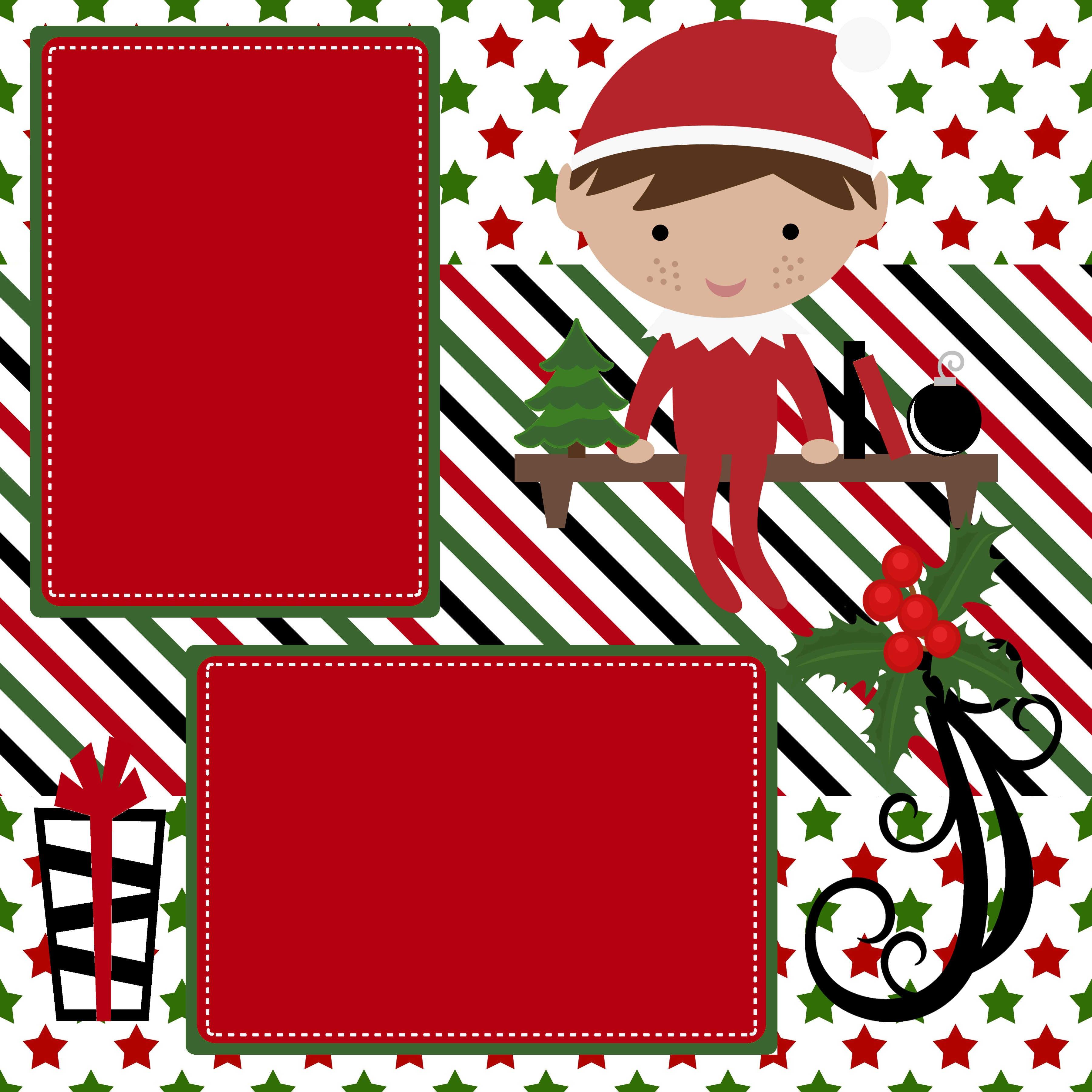 Elf Magic Christmas (2) - 12 x 12 Premade, Printed Scrapbook Pages by SSC Designs - Scrapbook Supply Companies
