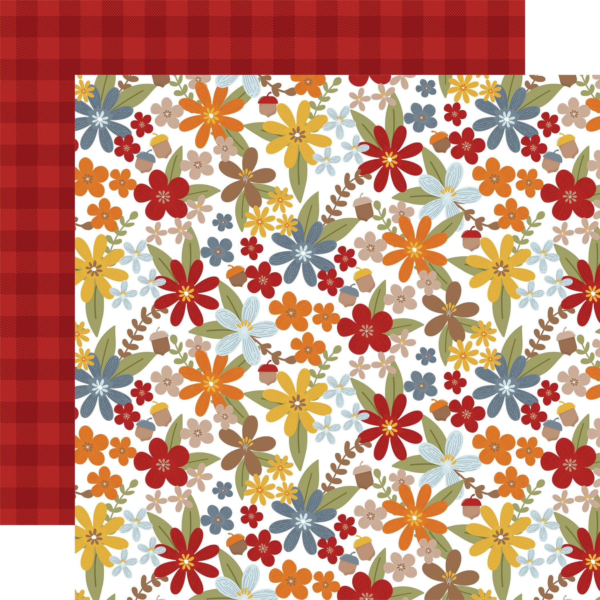 Fall Fever Collection Fall Fever Floral 12 x 12 Double-Sided Scrapbook Paper by Echo Park Paper - Scrapbook Supply Companies