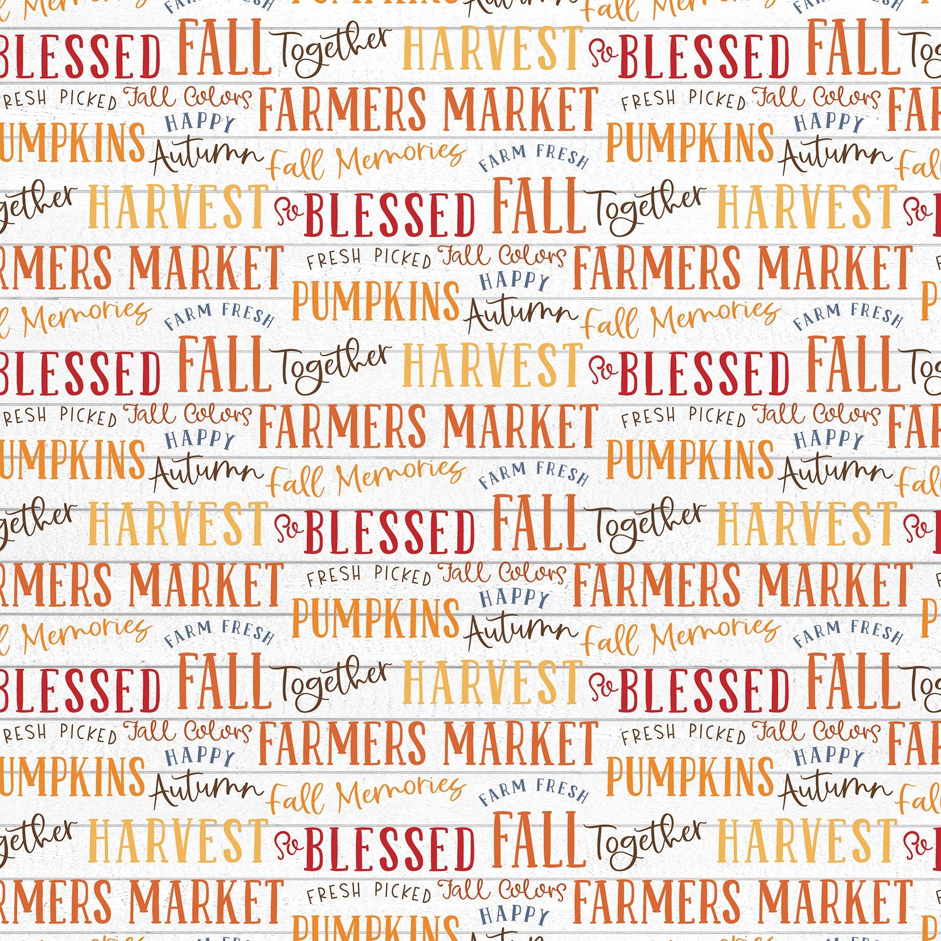 Fall Collection Fall Phrases 12 x 12 Double-Sided Scrapbook Paper by Echo Park Paper - Scrapbook Supply Companies