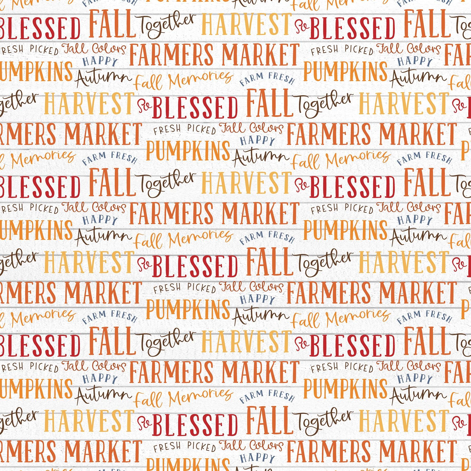 Fall Collection Fall Phrases 12 x 12 Double-Sided Scrapbook Paper by Echo Park Paper - Scrapbook Supply Companies