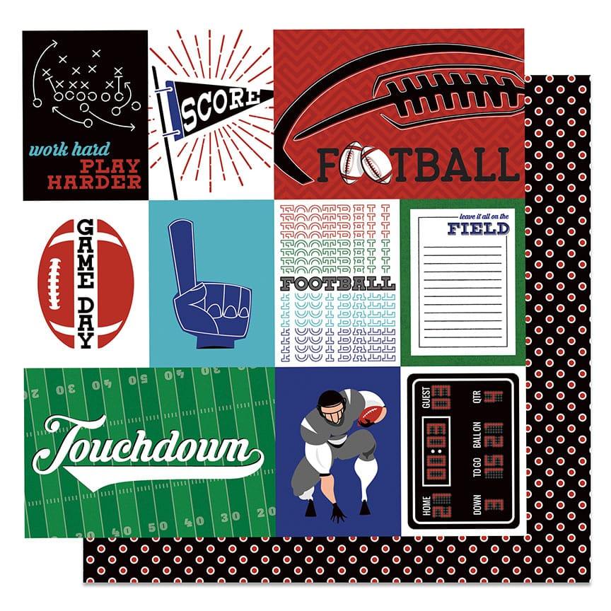 MVP Football Collection Touchdown 12 x 12 Double-Sided Scrapbook Paper by Photo Play Paper - Scrapbook Supply Companies