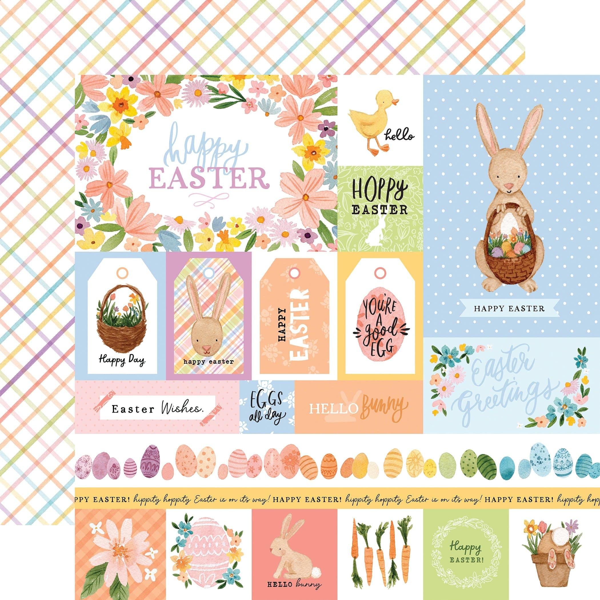 My Favorite Easter Collection Multi Journaling Cards 12 x 12 Double-Sided Scrapbook Paper by Echo Park Paper - Scrapbook Supply Companies