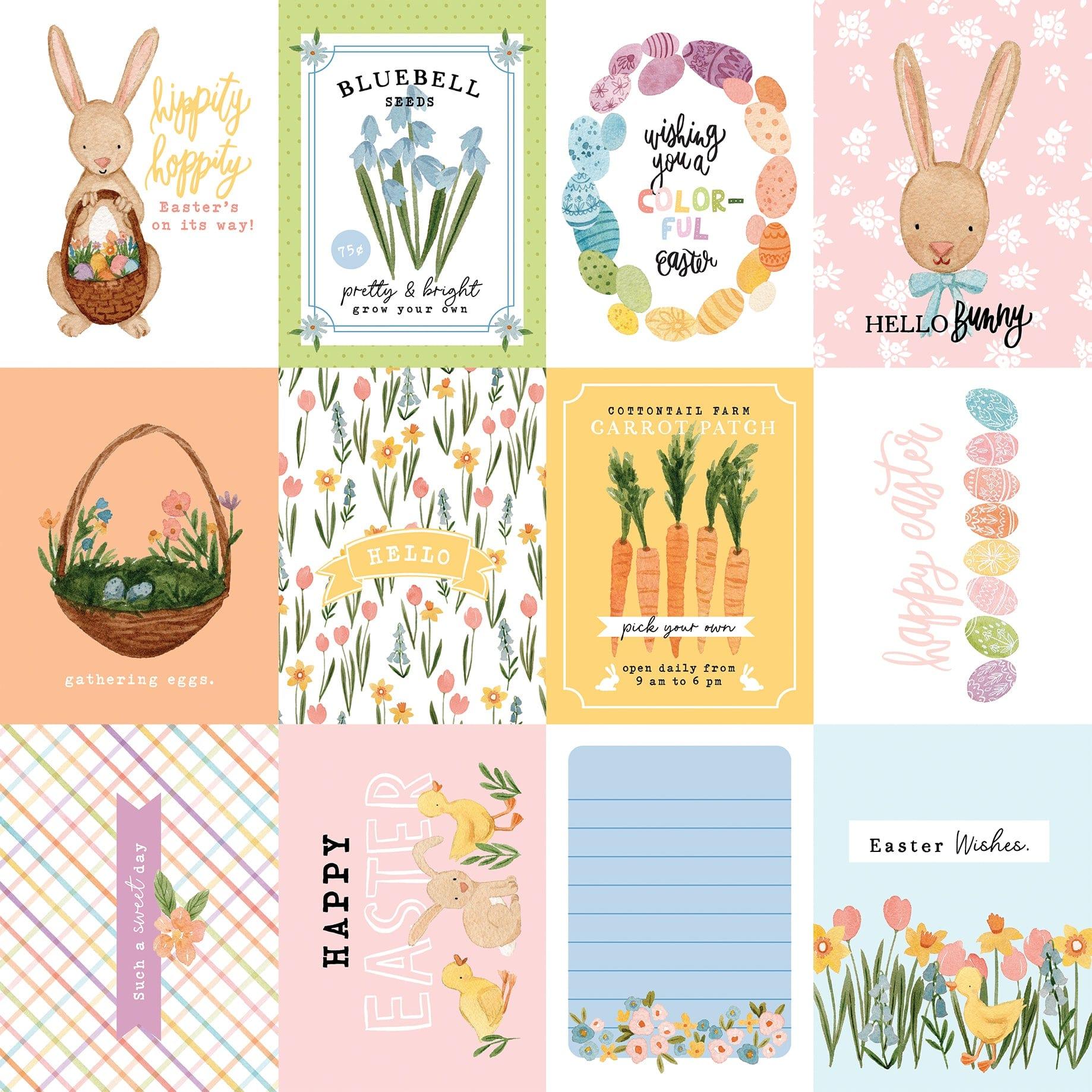 My Favorite Easter Collection 3 x 4 Journaling Cards 12 x 12 Double-Sided Scrapbook Paper by Echo Park Paper - Scrapbook Supply Companies