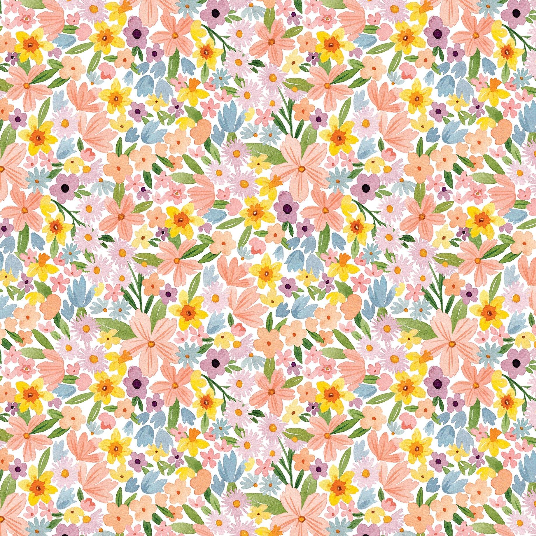 My Favorite Easter Collection Sunny Floral 12 x 12 Double-Sided Scrapbook Paper by Echo Park Paper - Scrapbook Supply Companies